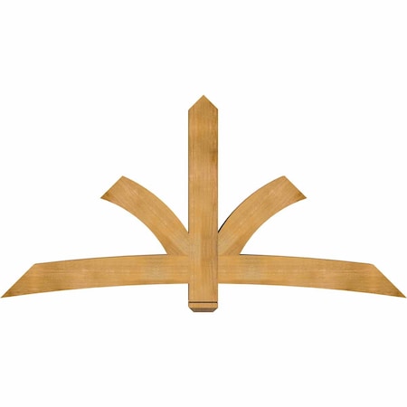 Ekena Millwork Davenport Rough Sawn Timber Gable Bracket, Western Red Cedar, 84"W x 42"H x 6"D x 6"F, 12/12 Pitch GBW084X42X0606DAV00RWR